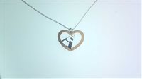Necklace Donna Oro Woman CUORE INIZIALE in Gold Diamante DFPF1301A.001